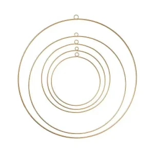 Dekorationsring 5-pack, guld