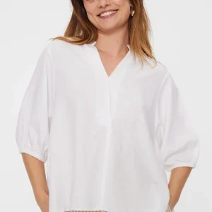Blus | FQ-Lava | Linnematerial | Vit