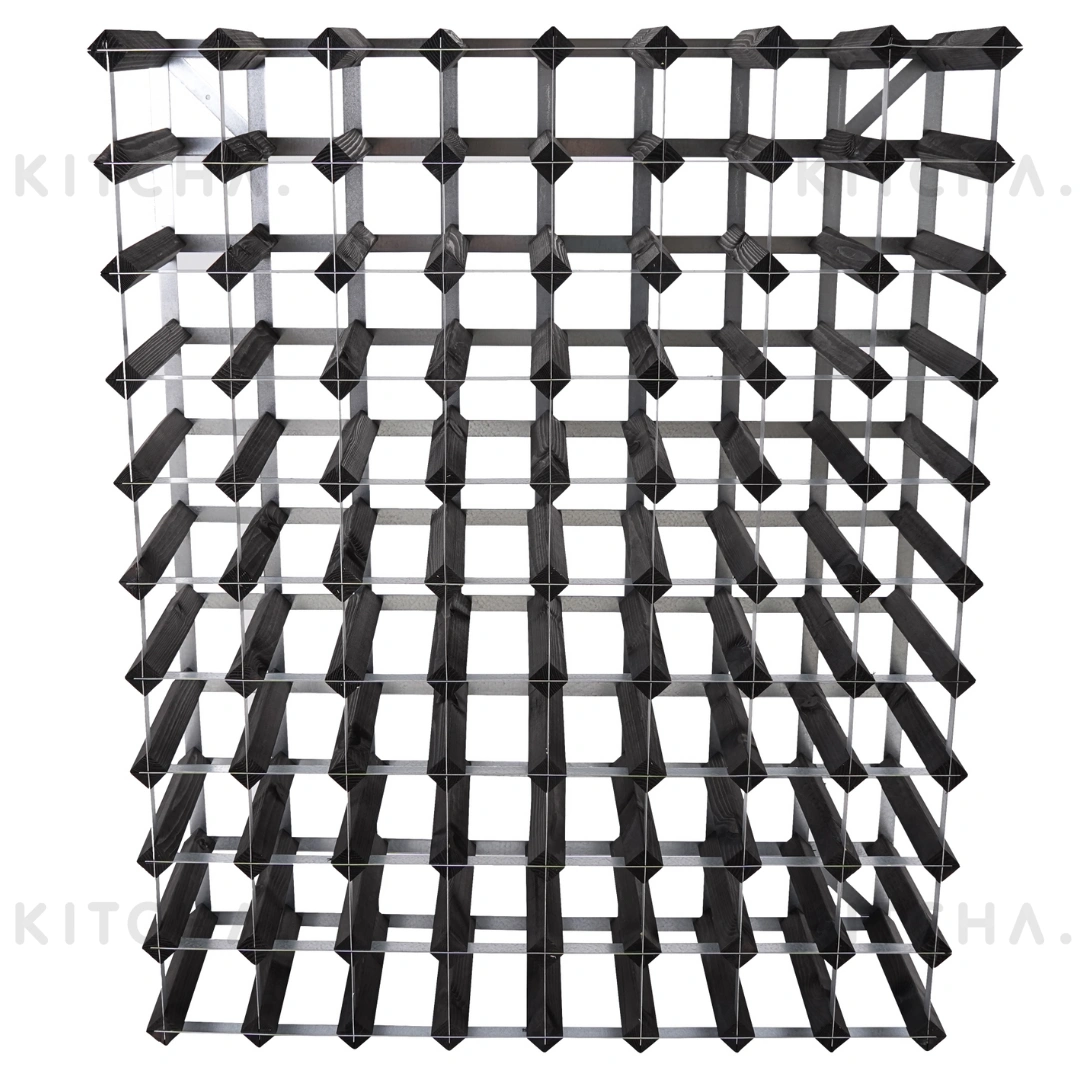 Vinställ Black Ash 90 flaskor Traditional Wine Racks - Bild 3
