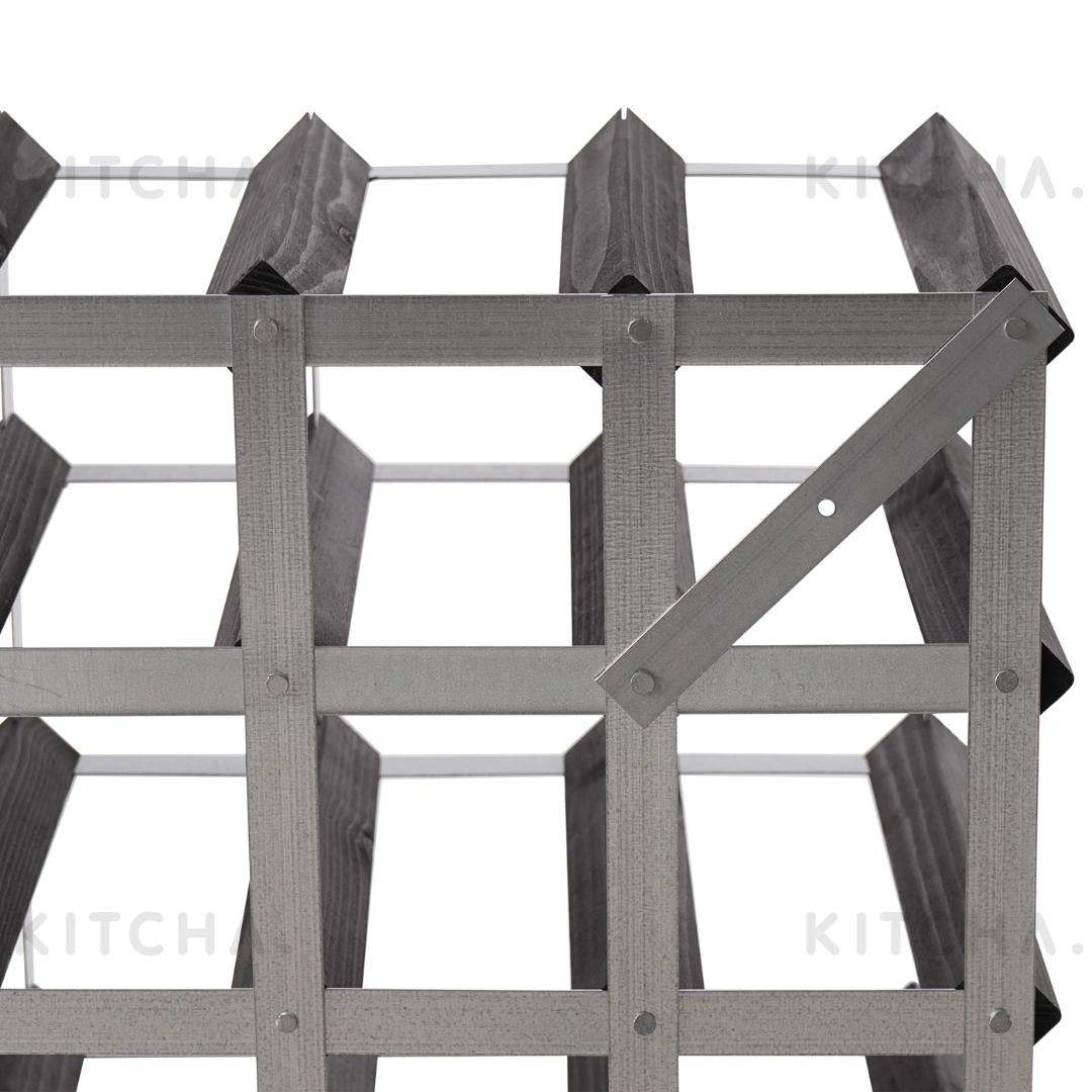 Vinställ Black Ash 90 flaskor Traditional Wine Racks - Bild 4