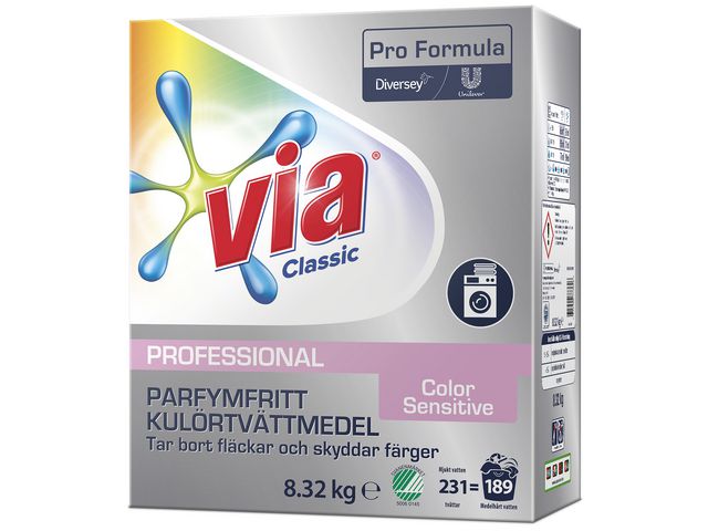 Tvättmedel VIA Prof. Color Sens 8,32KG
