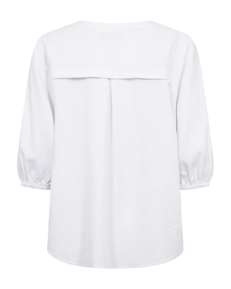 Blus | FQ-Lava | Linnematerial | Vit - Bild 4