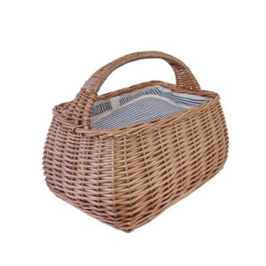 Picknickkorg MOLLY med kylväska, natur & blå